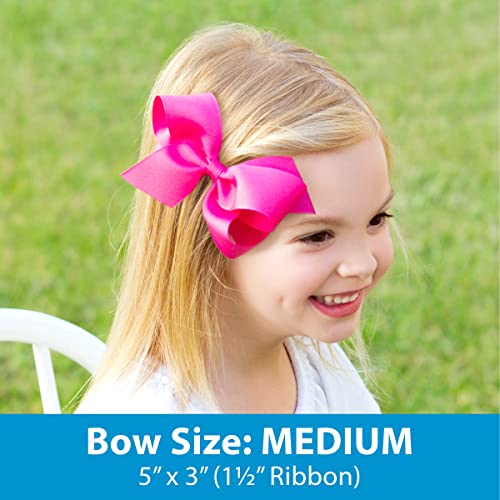 Classic Velvet Hair Bow on No-Slip Hair Clip, Satin Lining, Mini, Cardinal I79697