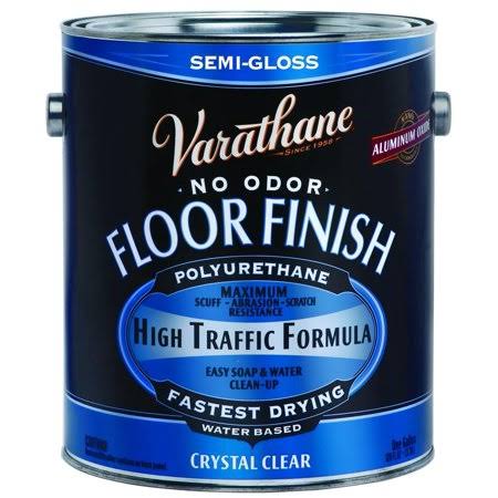 Clear Semi Gloss Water Based Polyurethane Wood Floor Finish Gallon Case of 2 C68253