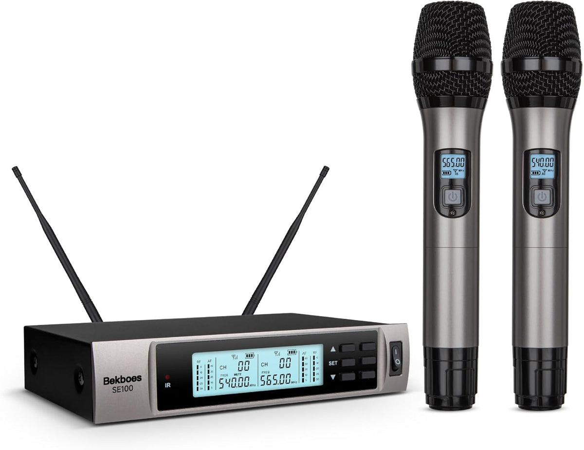 Dual Dynamic Handheld UHF Wireless Microphone System I84046