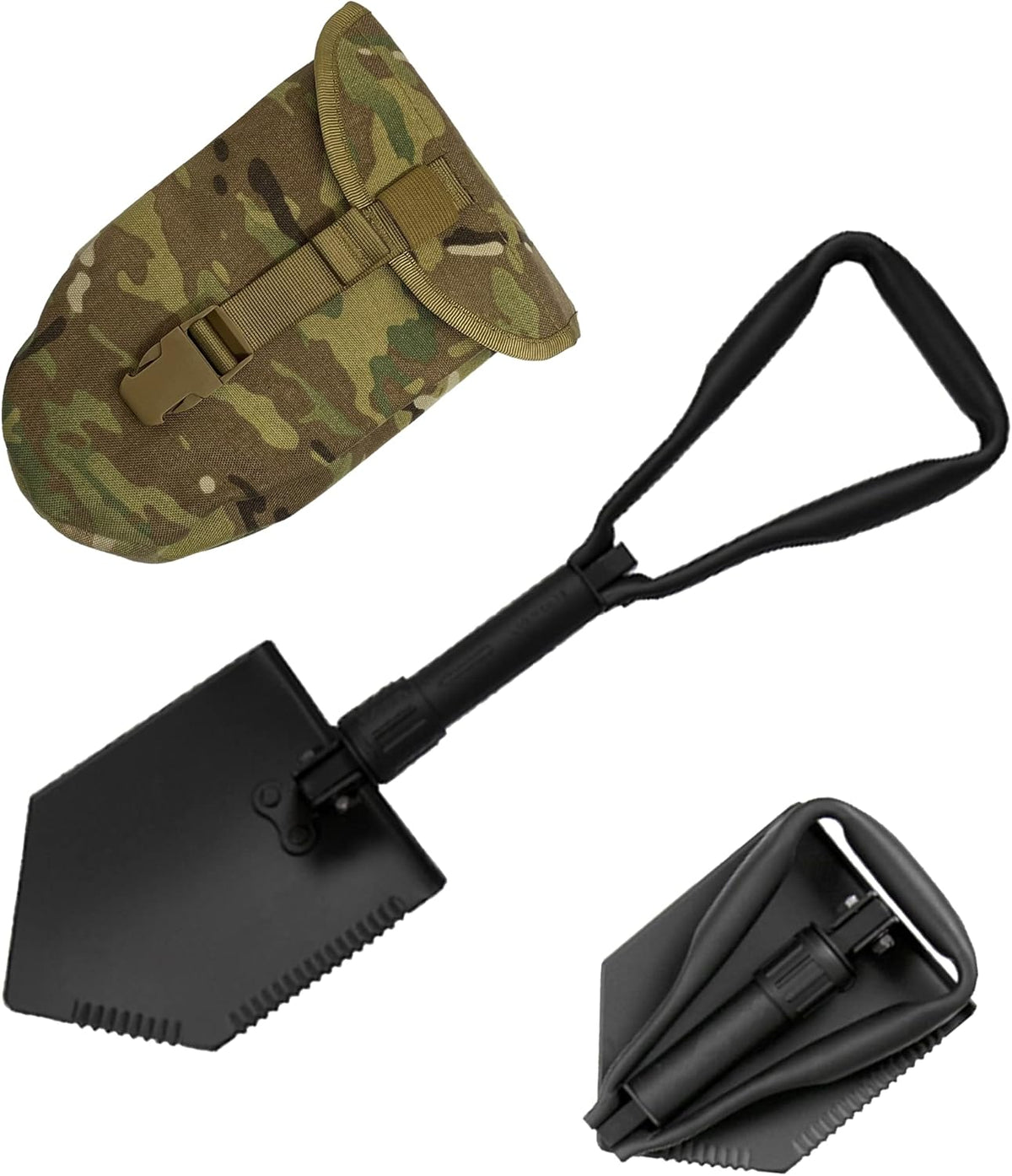 Military Style Tri-Fold Entrenching Tool with Serrated Edge O7171