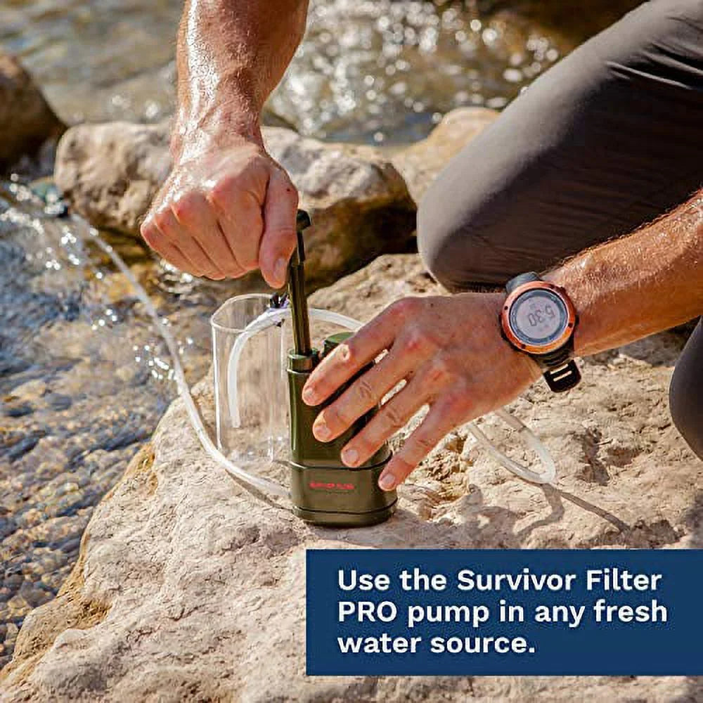 Lightweight Hand-Pump Portable Water Filter V930594