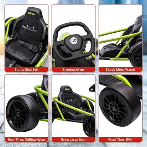 24V Electric Drift Kart Car with 2×300W Motor Z8152
