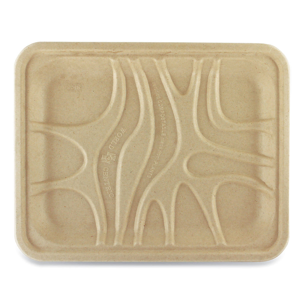 Fiber Trays, PLA Lined, PFAS Free, 9.1 x 7.1 x 0.7, Natural, 500/Carton Z914