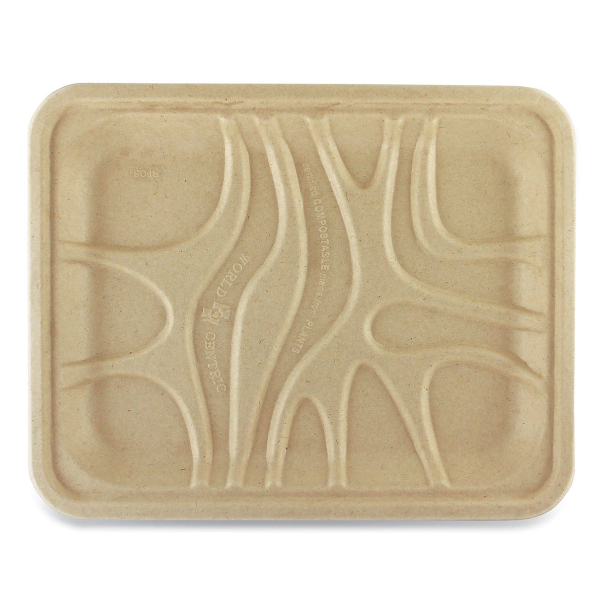 Fiber Trays, PLA Lined, PFAS Free, 9.1 x 7.1 x 0.7, Natural, 500/Carton Z914