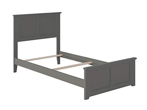 White Twin Extra Long Bed with Footboard S363084