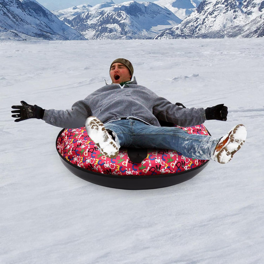 90cm Oxford Cloth Inflatable Snow Sled with Hard Plastic Bottom W7762