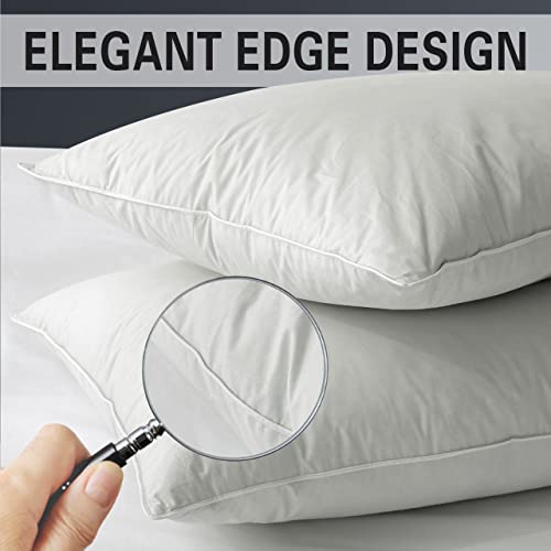 Queen Size 2 Pack Down Feather Pillow with 100% Cotton Cover W53777