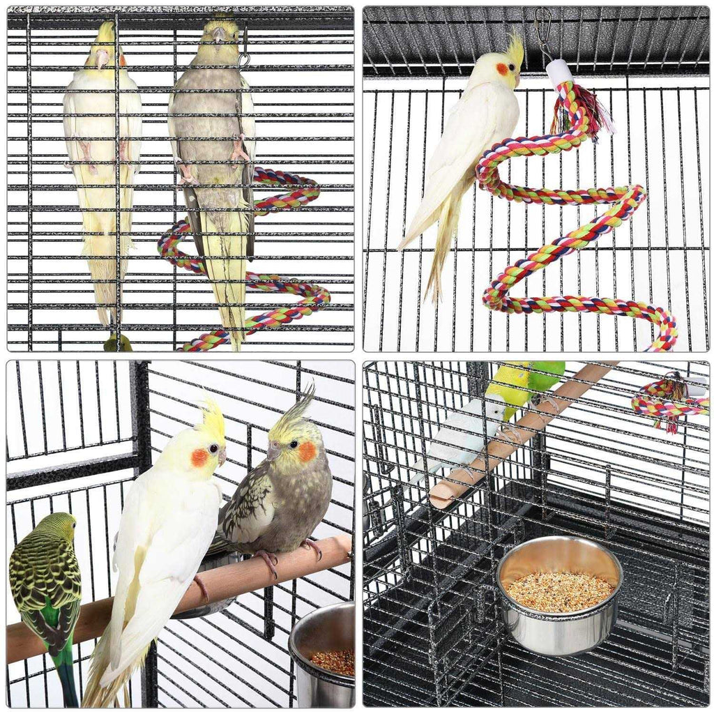Wrought Iron Rolling Large Parrot Bird Cage P227