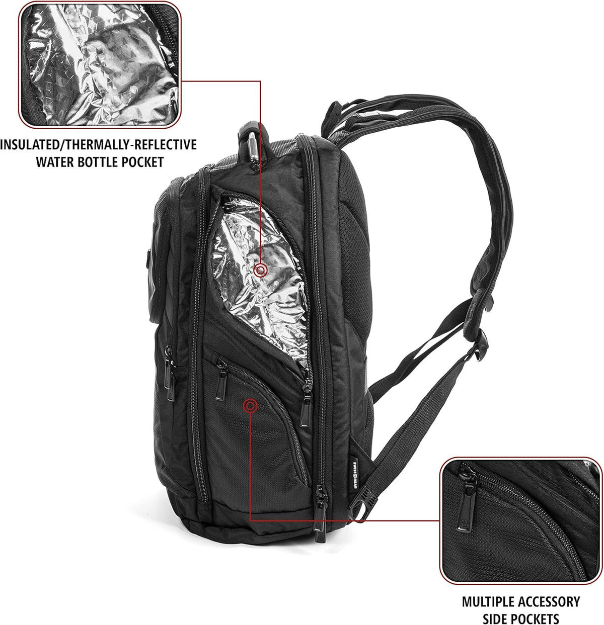 Black 17-Inch Laptop Backpack E661824
