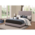 Twin Upholstered Bed in Grey V9522