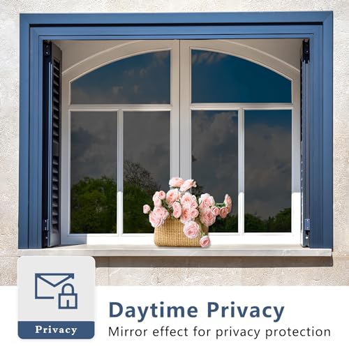 Black 23.62Inch X 13.1Feet Window Privacy Film M186