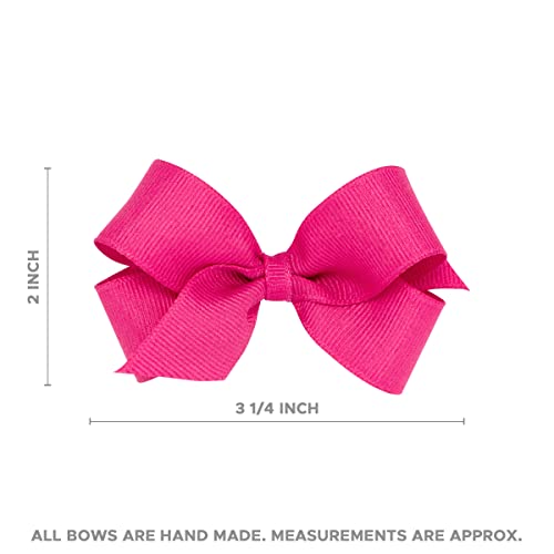 Classic Velvet Hair Bow on No-Slip Hair Clip, Satin Lining, Mini, Cardinal I79697