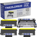 Compatible TN620 Toner Cartridge and DR620 Drum Unit 4-Pack D733134