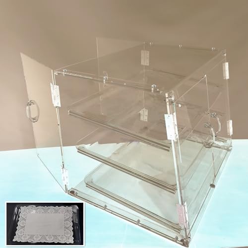 Clear Acrylic 3 Tiers Bakery Display Case M13338