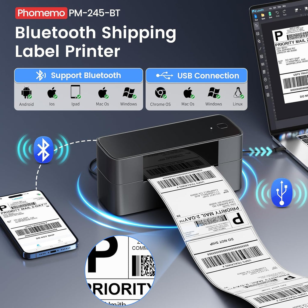 Bluetooth Thermal Label Printer 4x6 K3830