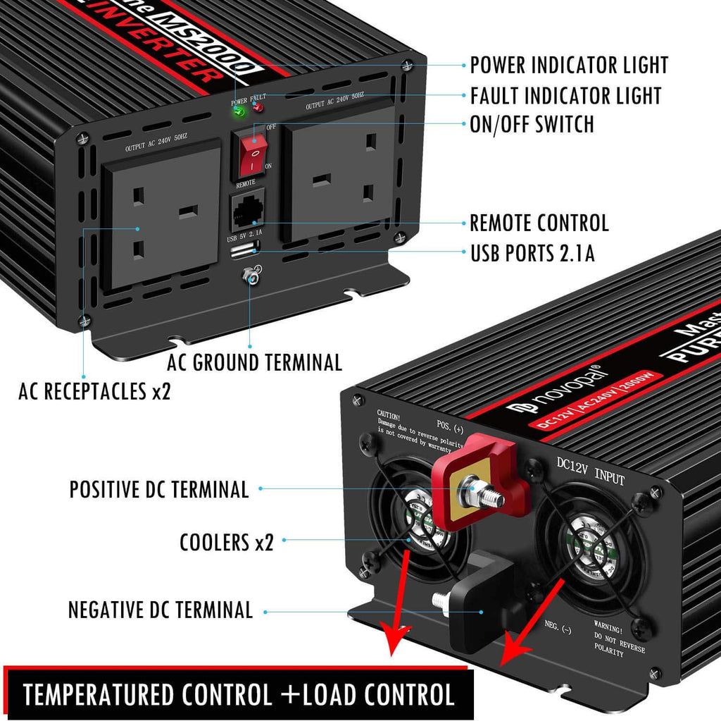 1500 Watt Pure Sine Wave Power Inverter C9836