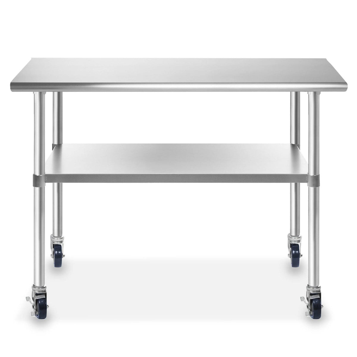 Stainless Steel Kitchen Prep & Work Table with 4 Casters J60359