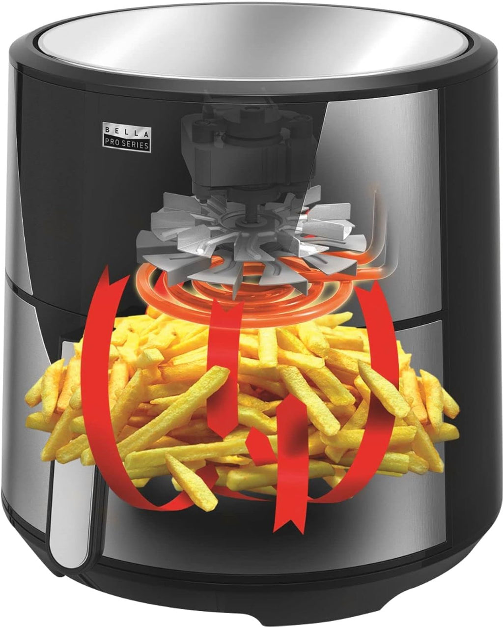 8qt Touchscreen Digital Air Fryer, Stainless Steel D31186