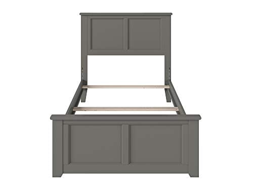 White Twin Extra Long Bed with Footboard S363084