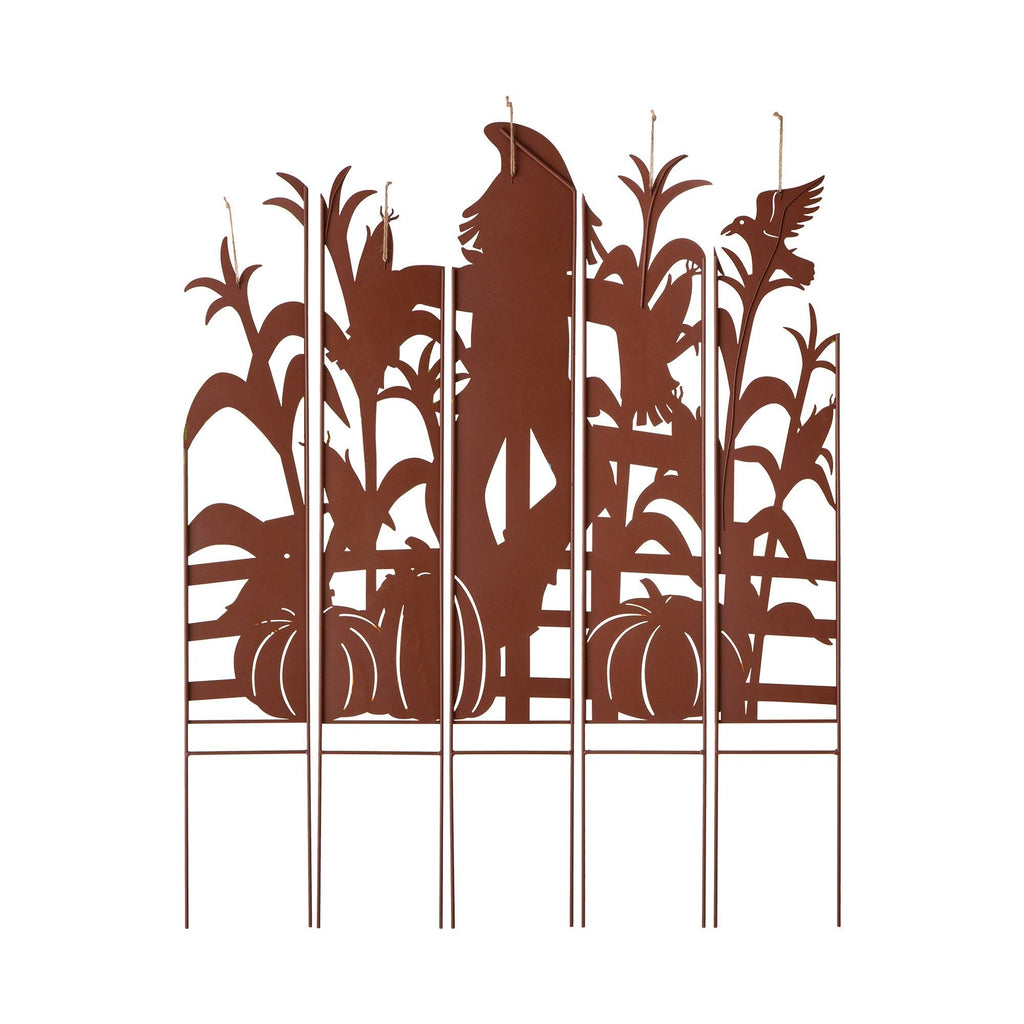 Metal Scarecrow & Corns Yard Stake C701