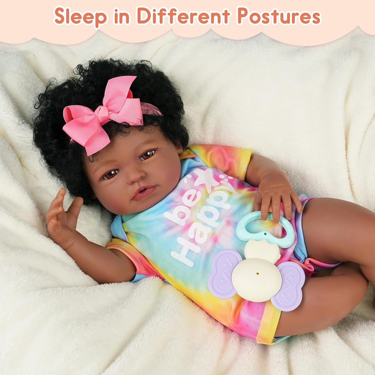 20 Inch Cloth Body Brown Eyes Reborn Baby Doll E328