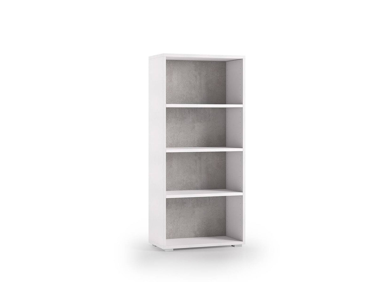 White Wood Grain Bookcase B8016