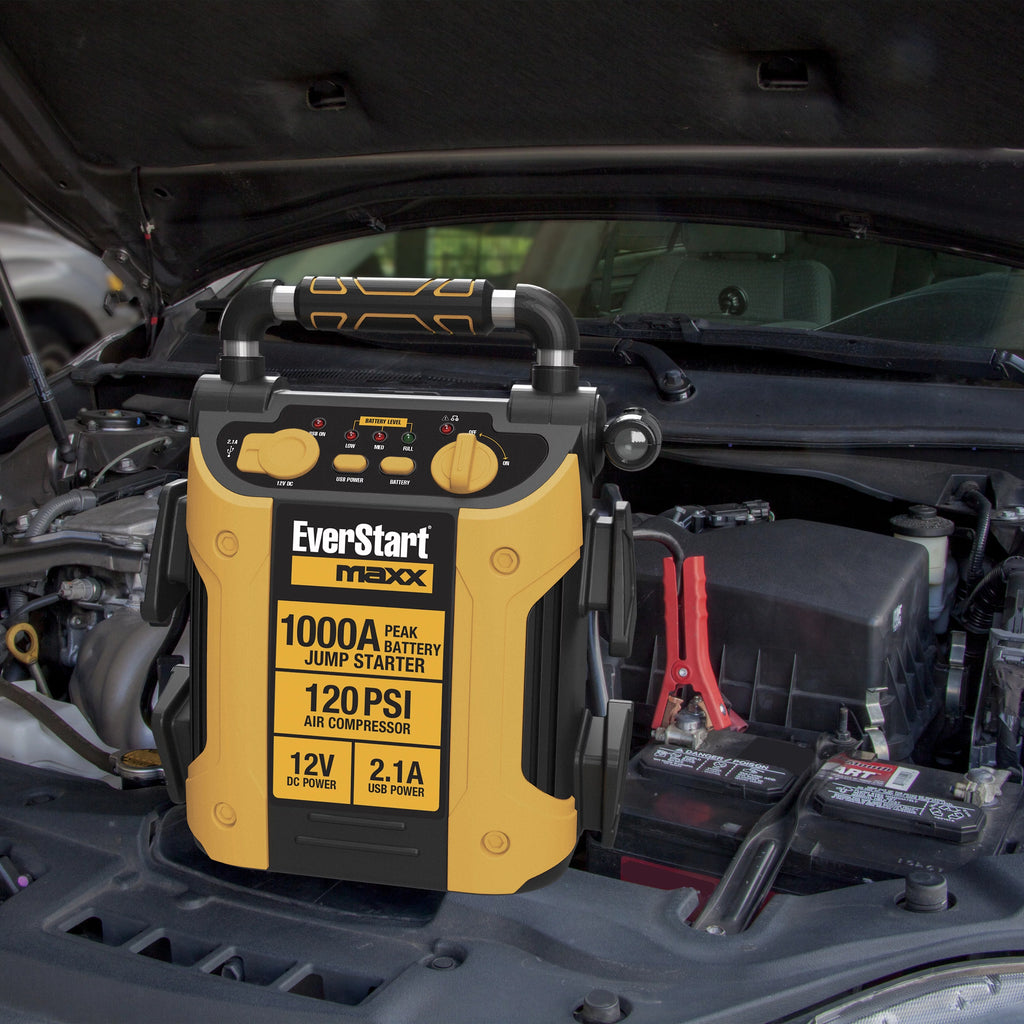 1000 Peak Amp Jump Starter with Compressor M5217