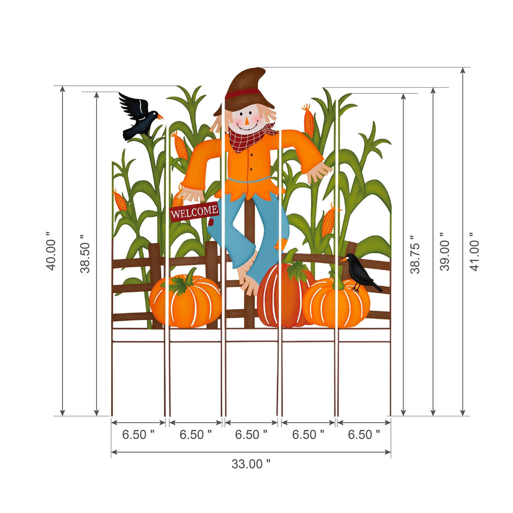 Metal Scarecrow & Corns Yard Stake C701