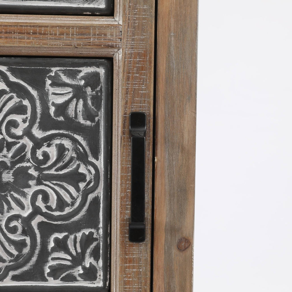Metal and Wood Tall Tower Cabinet C291687
