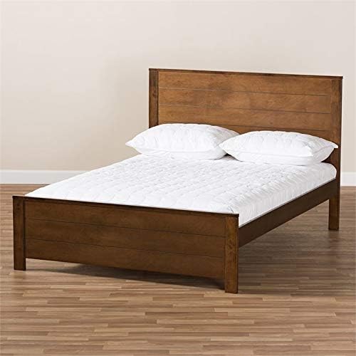 Full Platform Bed in Walnut Brown R94327