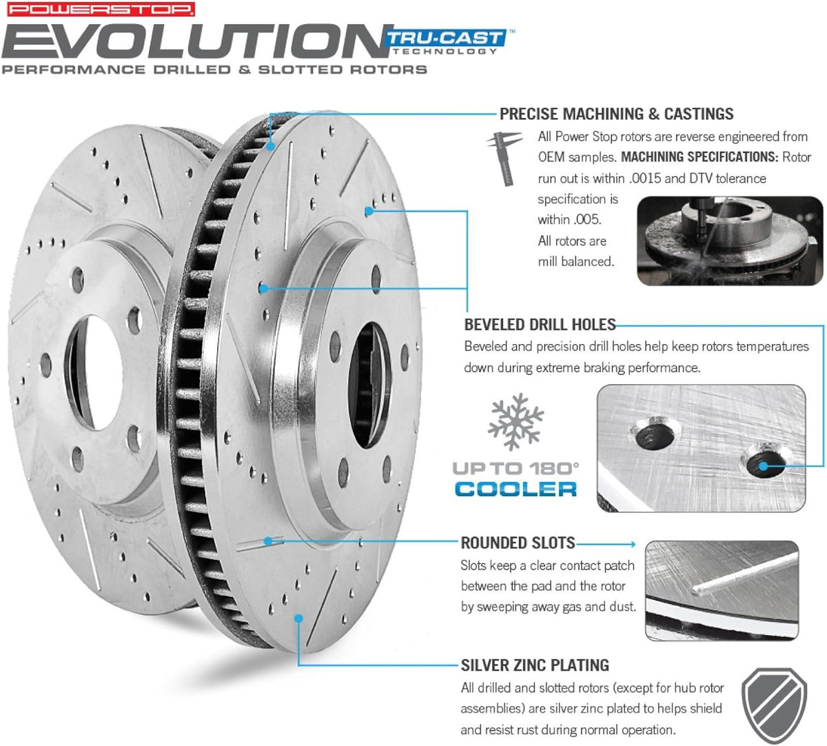 Rear Z23 Carbon Fiber Brake Pads with Drilled & Slotted Brake Rotors Kit K3763
