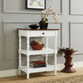 Distressed White Accent Table O82250