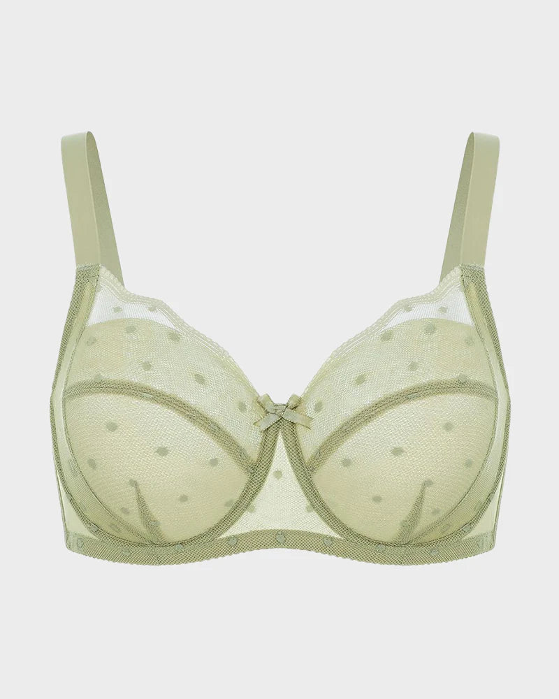 Polka Dot Lace Minimizer Bra N417