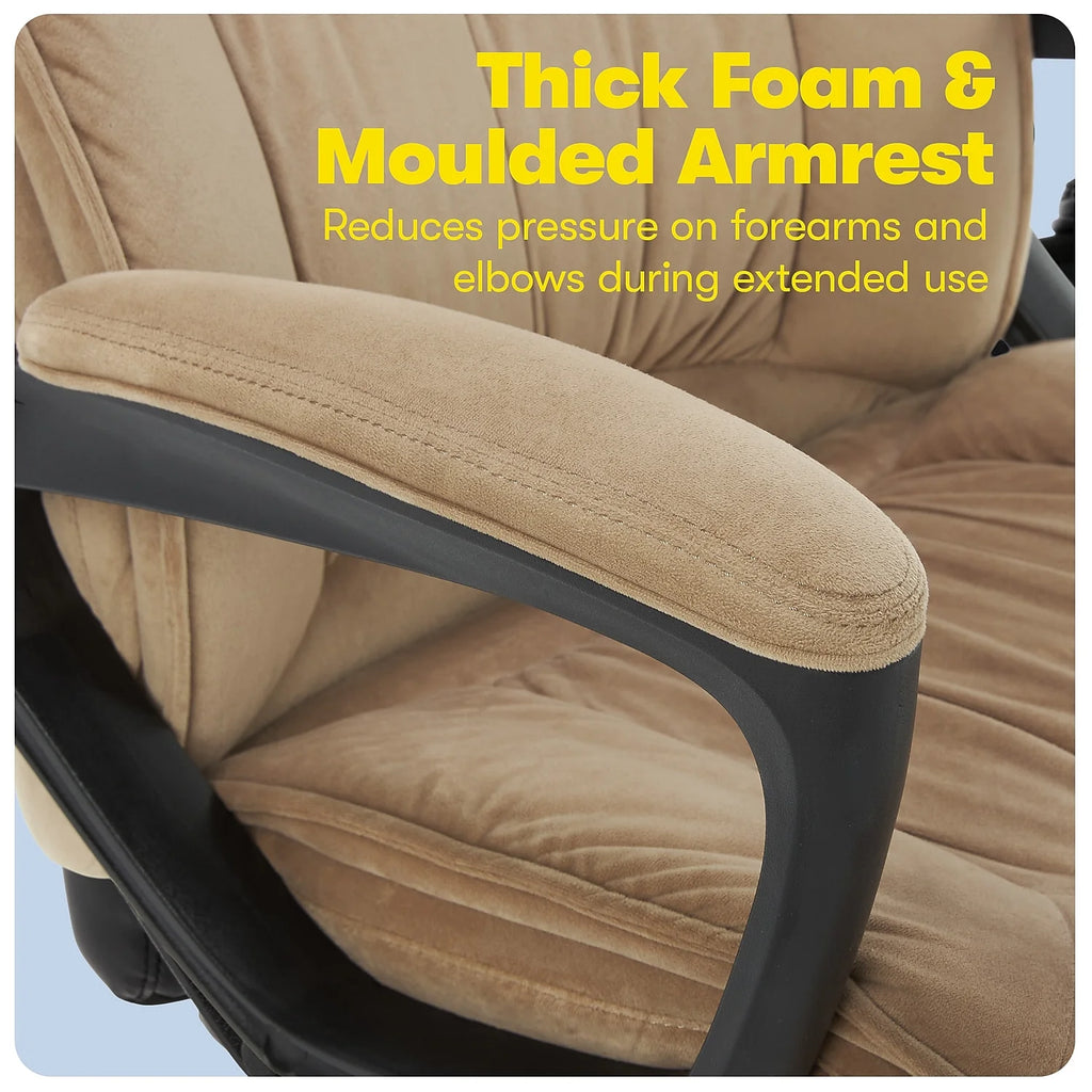 Light Beige Microfiber Executive Office Chair M2831