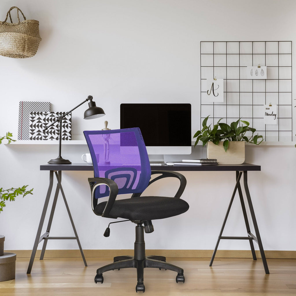 Purple Mesh Back Office Chair O69655