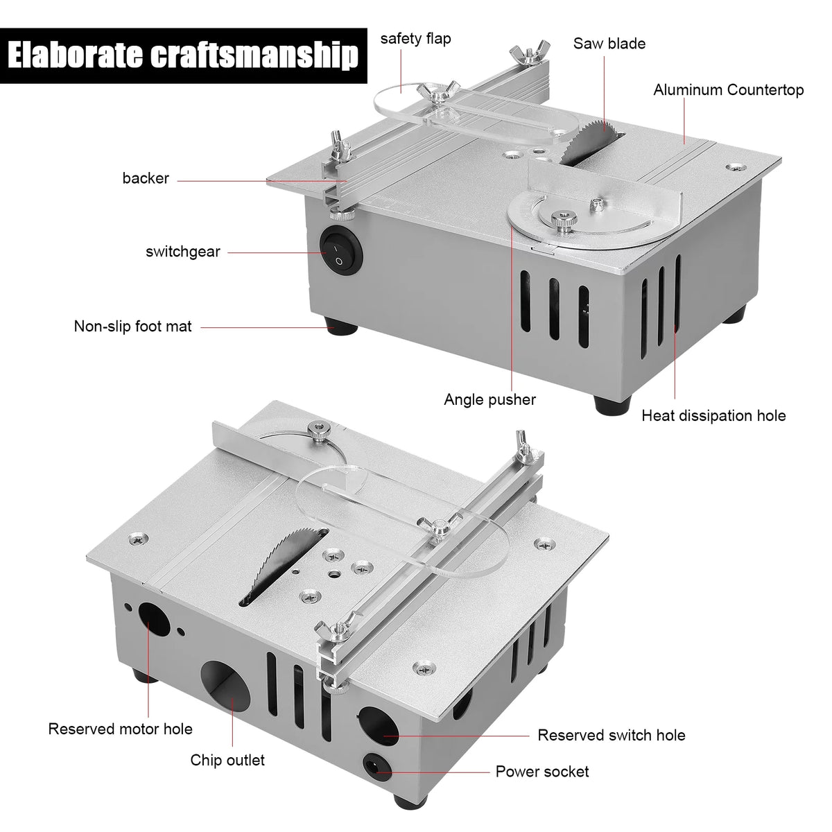 96W Electric Desktop Tablesaw X923