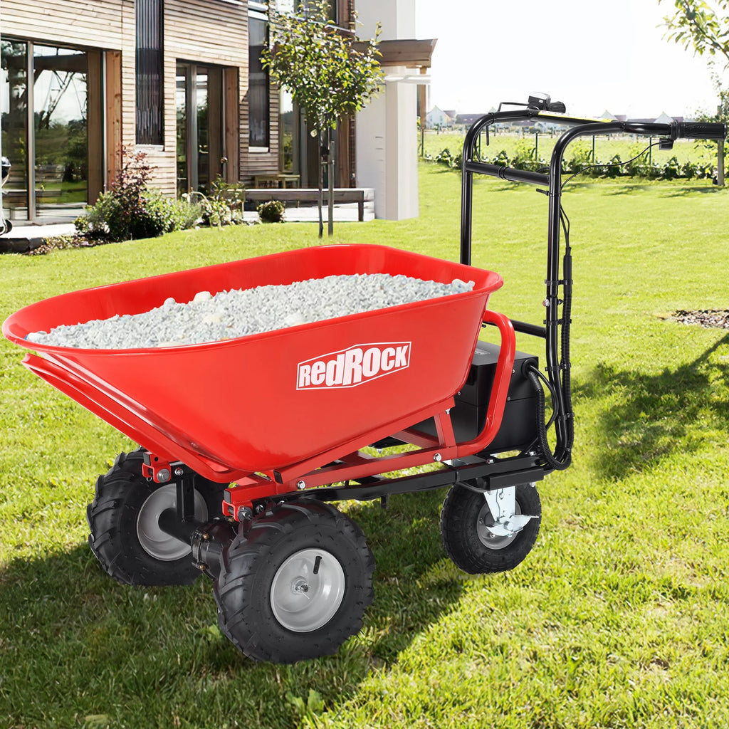 48V28Ah 500W Steel Electric Wheelbarrow Utility Cart L26530