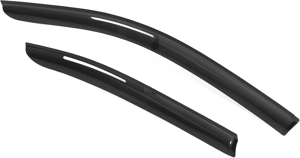 Slim Style Dark Smoke Tint Acrylic Rain Guard Wind Vent Air Deflector, Pack of 2 U34410