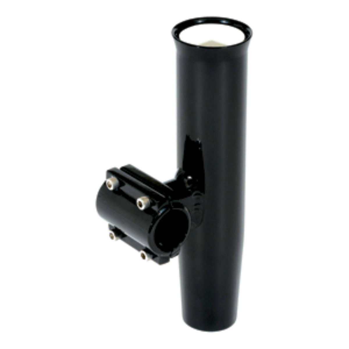 Clamp-On Rod Holder Black Aluminum Horizontal Mount S6758