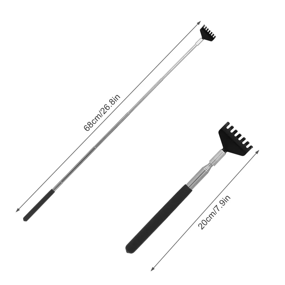 Telescopic Back Scratcher Massager Metal Extendable 5 Section Blue H969