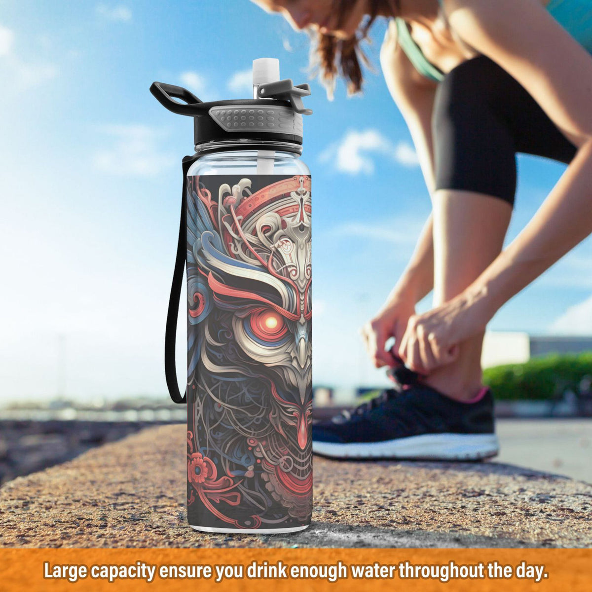 32oz Tritan Leakproof Water Bottle with Straw Q83801