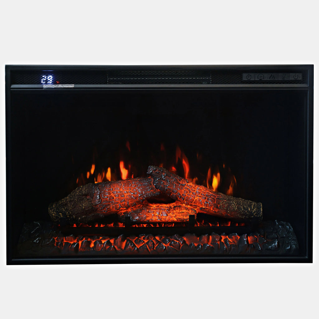 Solid Pine 64" TV Stand Console with Electric Fireplace R82381
