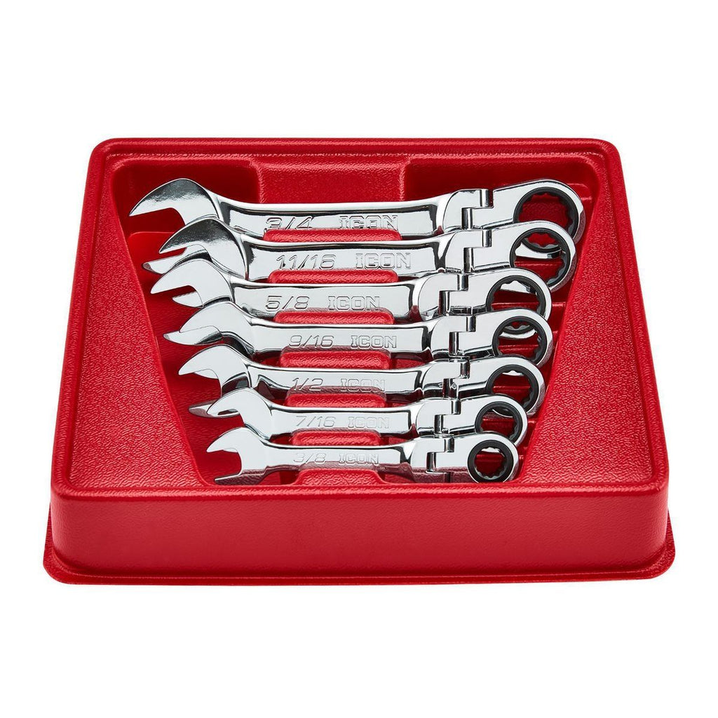 SAE Ratcheting Combination Wrench Set, 7-Piece P96271
