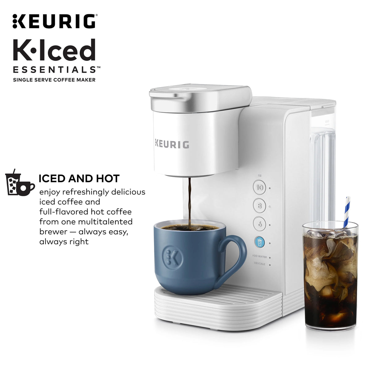 White Iced and Hot Single-Serve Coffee Maker H9000