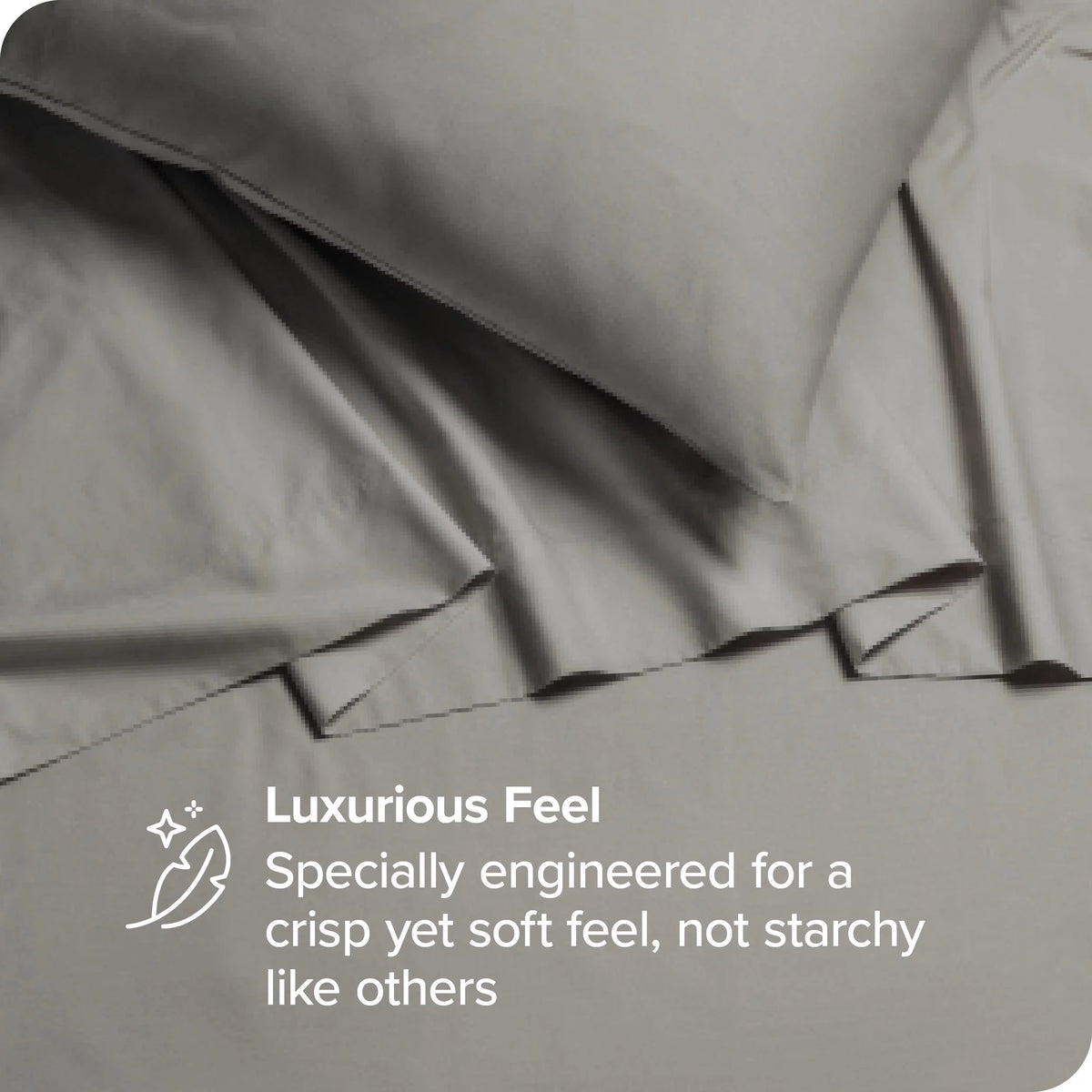 Organic Cotton Percale Sheet Set King Light Gray M844606