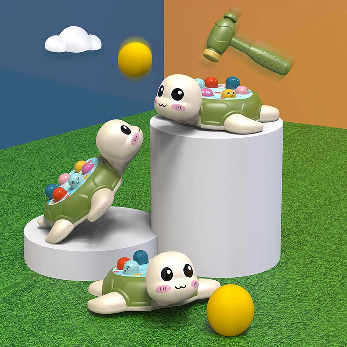 Whack Game Mole Hammering Toy with 2 Hammer P9025