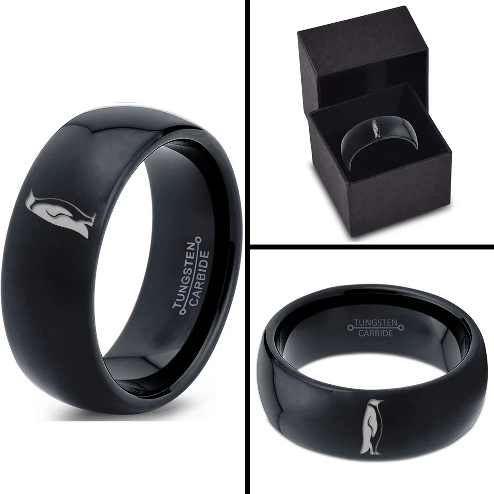Black Dome Polished Band Ring O19804