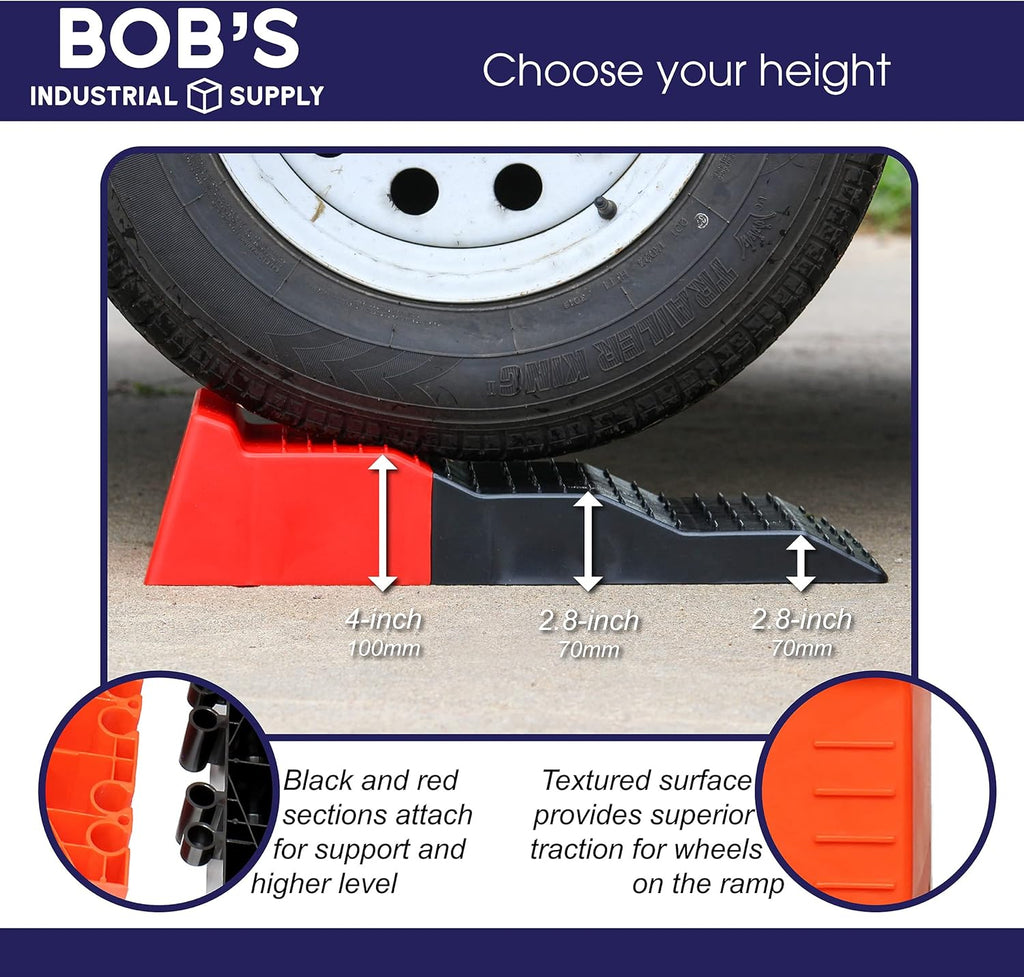 Tandem Axle Leveler Ramps, 2 Pk Heavy Duty RV Leveling Blocks W1314