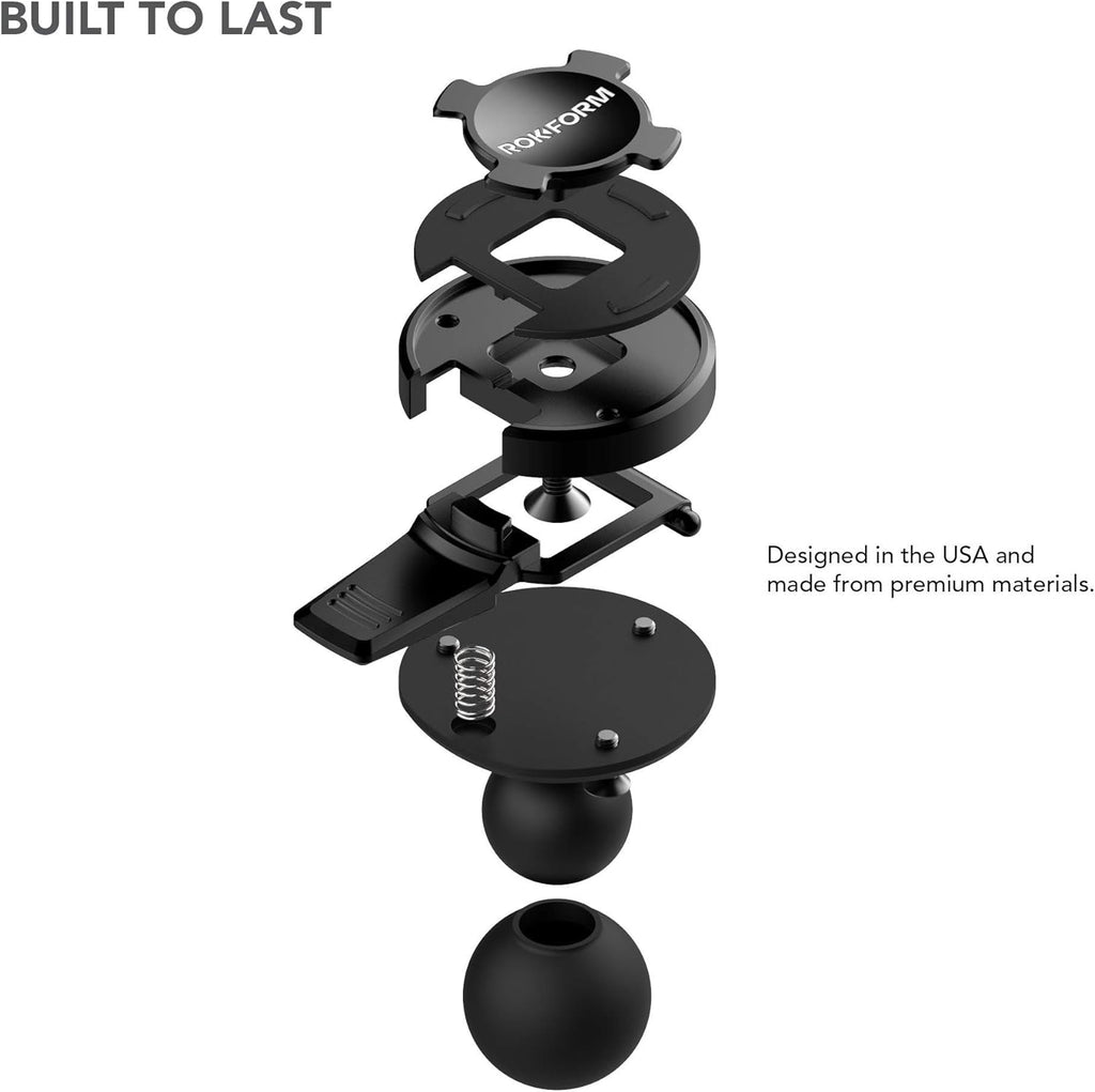 Universal 1” Ball Adapter Motorcycle Phone Mount with Aluminum Lever Lock (Black) I97146