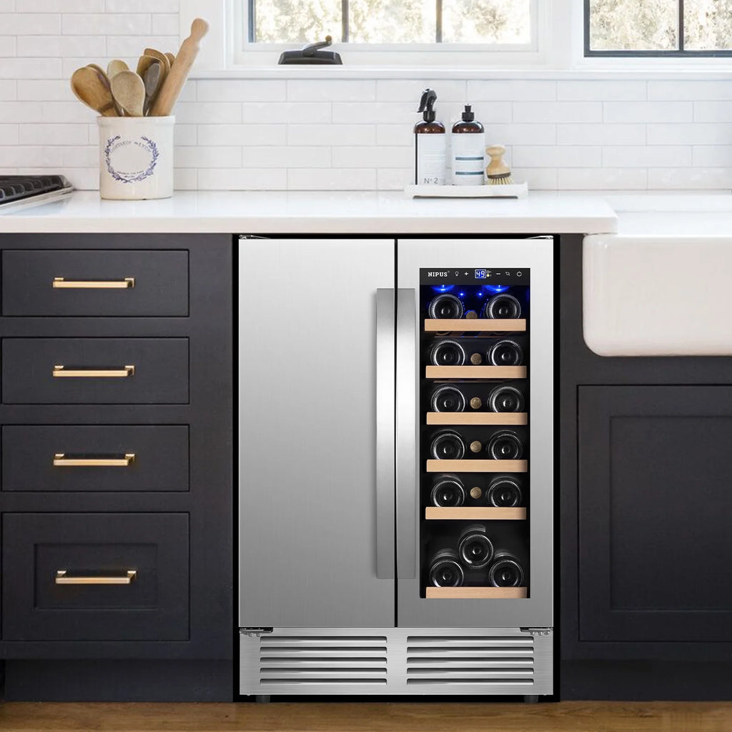 18 Bottle 57 Can Wine and Beverage Refrigerator D698